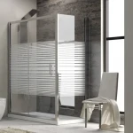 كابينة شاور زجاج شكل مستطيل، مقاس 120×80 سم