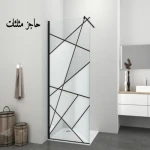 كابينة شاور زجاج شكل مربع، ابعاد 80×80 سم