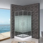 كابينة شاور زجاج مربع، مقاس 70×70 سم