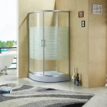 كابينة شاور زجاج زاوية، مقاس 80×80 سم