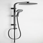 ماسورة دش مربع، لون أسود، تصميم جداري