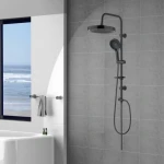 ماسورة دش صيني، لون اسود، تثبيت حائطي