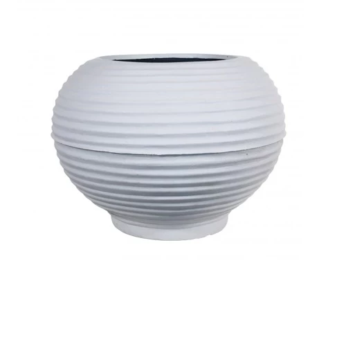 Plastic transplant pot large circular Al Zamil Made of  polyethylene Colour white