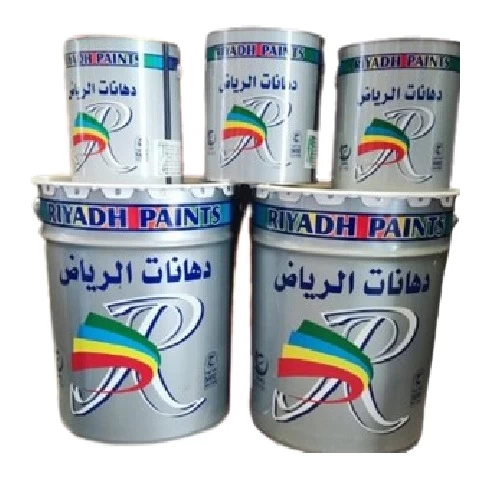 Industrial polyurethane quick dry finish paint, white, matt, 14 liters can, Riyadh Paints