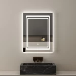 Lighting Mirror 3 Light Colors Dimensions 80×60 cm, Rectangular shape