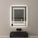 Internal Light mirror 3 lighting colors, Dimensions 80 x 60 cm, rectangle