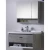 Dark Grey Wooden Cabinet Washbasin with Mirror and Medicine Cabinet, 60 × 46 cm