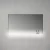 Rectangular Shape LED Mirror Trendy Look, Black Aluminum Frame, Size 90 × 70 cm