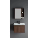 dark Wooden Sink Cabinet, Width 60 cm, with Smart Organization Mirror & Medicine Cabinet