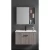 Light Wood Sink Cabinet with Mirror and Medicine Cabinet, Unique Design, 60 cm