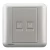 2 Gang RJ11 Telephone Socket, Dark Silver, 86x86mm, Siemens (Delta Seata)