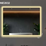 Chinese Illuminated Mirror 3 lighting colors, Size 60 x 80 cm, Rectangular shape