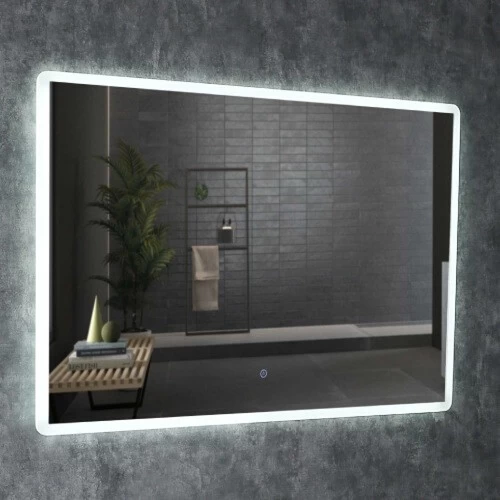 LED Wall Mirror Size 120×80 cm, Acrylic Frame, Rectangular Shape LED Wall Mirror Size 120×80 cm, Acrylic Frame, Rectangular Shape