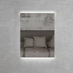 مراية إضاءة داخليةمقاس 80×60 سم، إطار اكريليك، شكل مستطيل