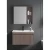 Light Wood Sink Cabinet, Modern Design, Light Wood Color, Width 60 cm, with Mirror and Medicine Cabinet